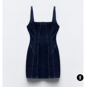 Zara Dark Denim Mini Dress